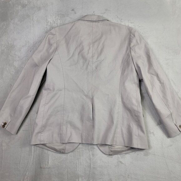 J. Crew Light Gray Nouvelle Jacket in Superfine Cotton 21324 Women's | Size 14 - Picture 7 of 7